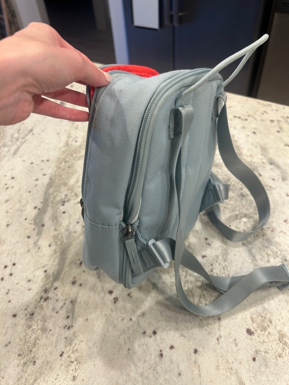 NIKE light Blue women’s purse mini backpack with pink interior - Picture 9 of 9